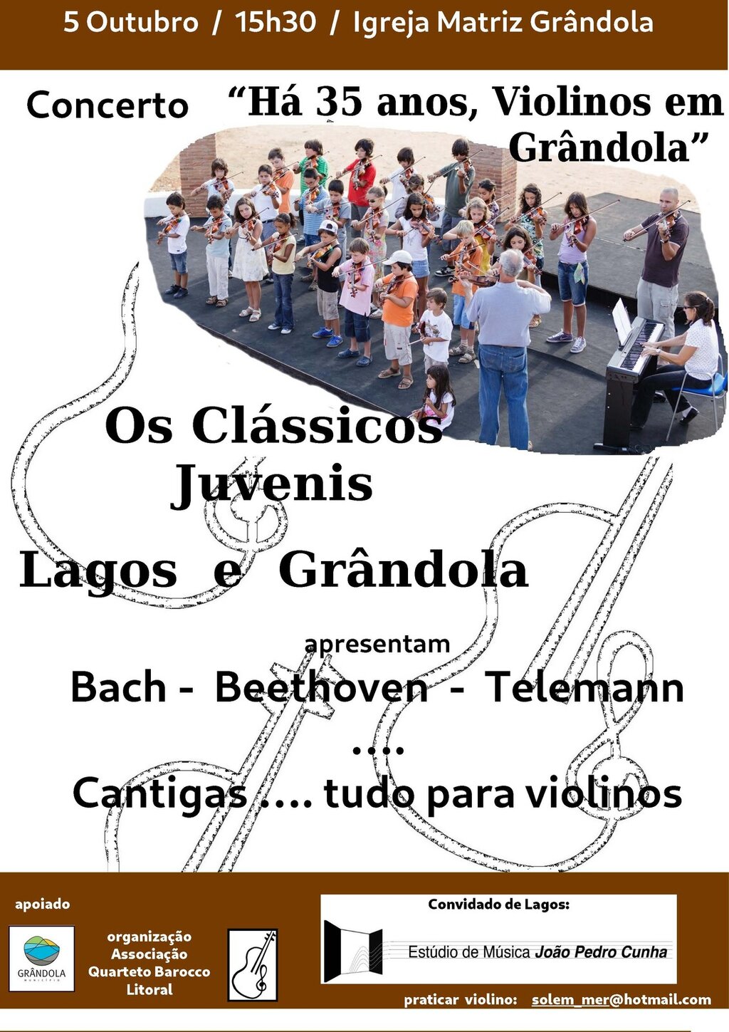 MÚSICA | Concerto " Há 35 anos, Violinos em Grândola"