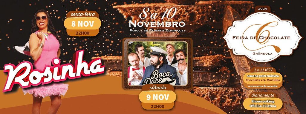 Feira de Chocolate em Grândola de 8 a 10 de novembro