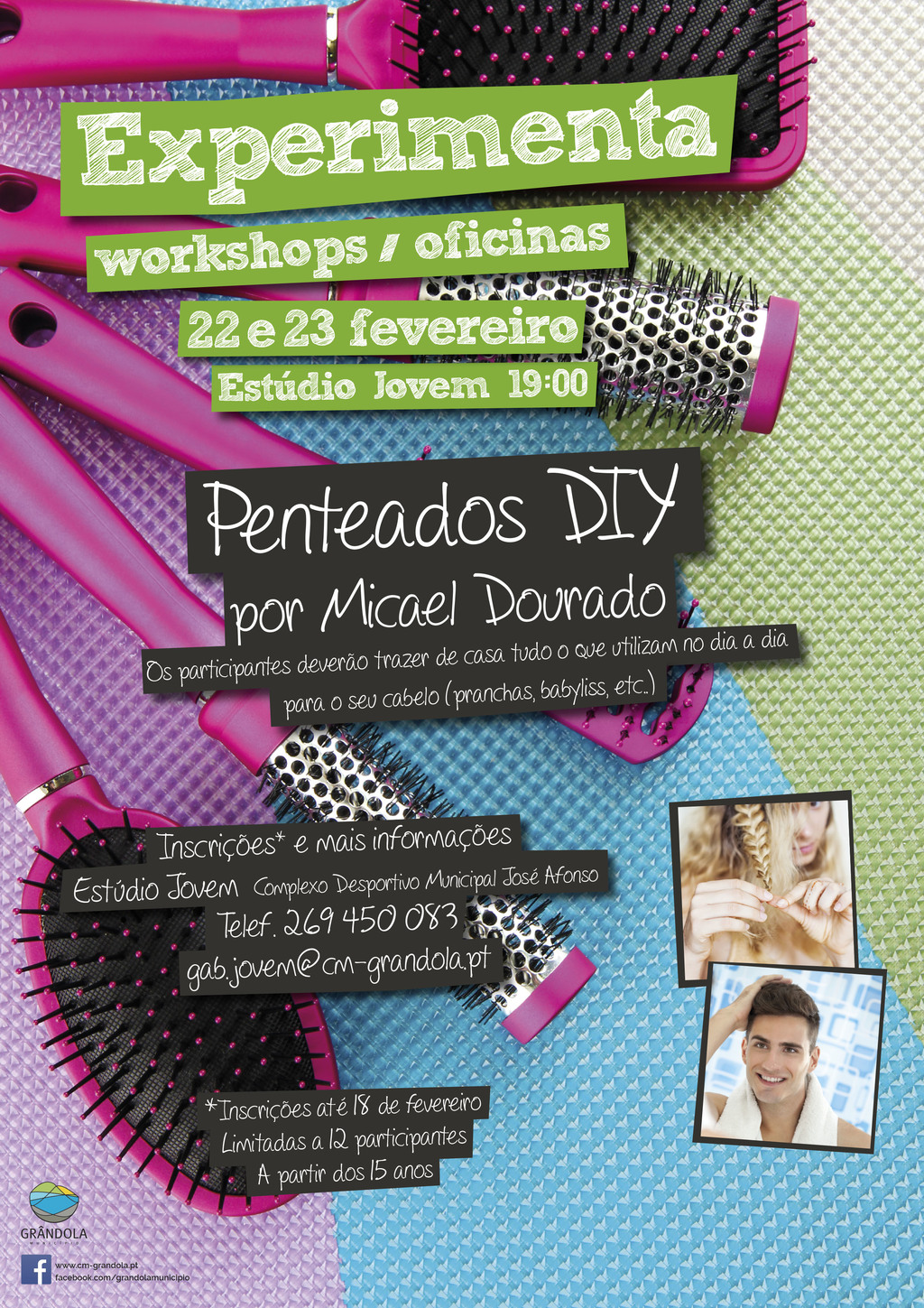 Experimenta * Workshop de Penteados DIY por  Micael Dourado   